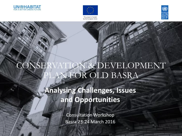 conservation development plan for old basra