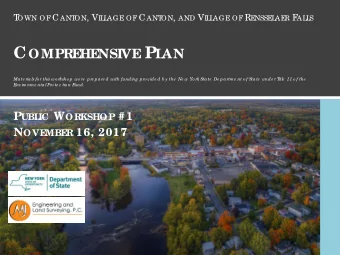 AN C OMPRE NSIVE P L  HE  Mate rials fo r this wo rksho p we re  pre pare d with funding  pro vide