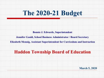 Reality o The state determination of the district being over  adequacy is impacted by current