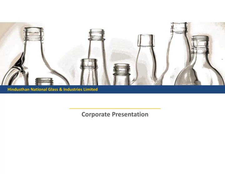 corporate presentation industry overview