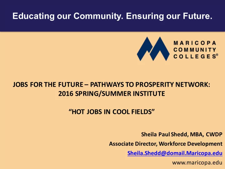 educating our community ensuring our future