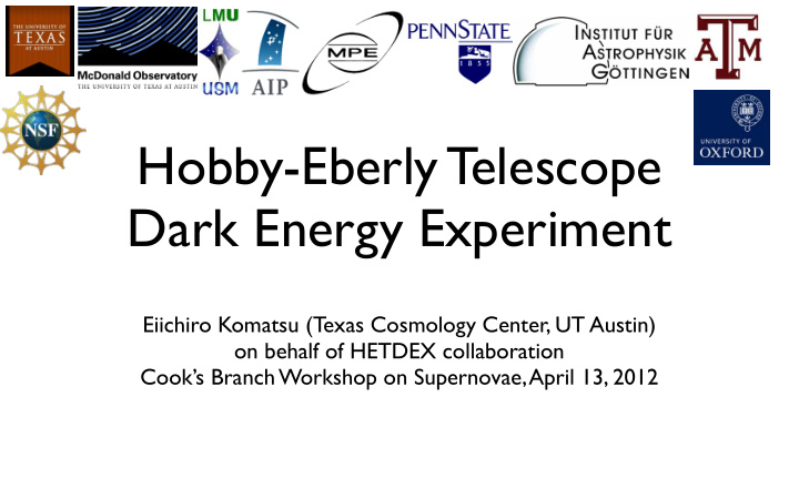 hobby eberly telescope dark energy experiment