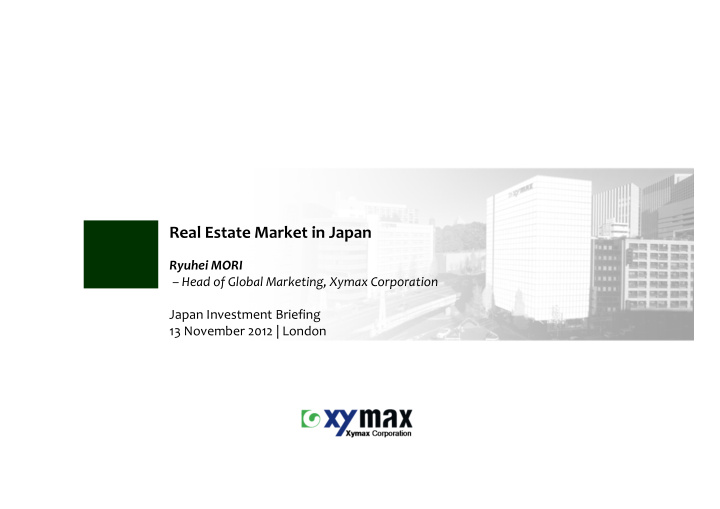 real estate market in japan