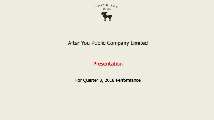 after you public company limited presentation