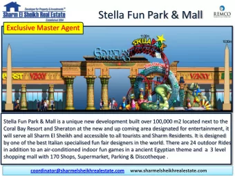 Stella Fun Park &amp; Mall  Exclusive Master Agent  Stella Fun Park &amp; Mall is a unique new