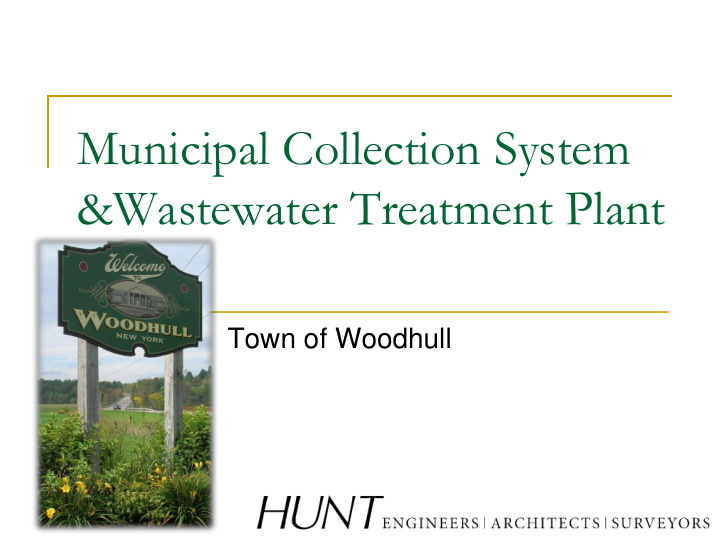 municipal collection system wastewater treatment plant