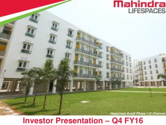 Investor Presentation  Q4 FY16  1  Contents  Q4 FY16 Highlights  Residential Business