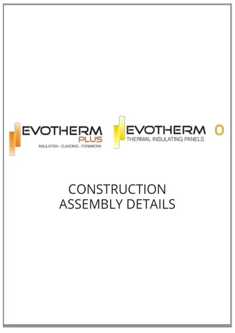 CONSTRUCTION  ASSEMBLY DETAILS  Sectional view  Wooden window sill  Window sill (sheet)  Evotherm