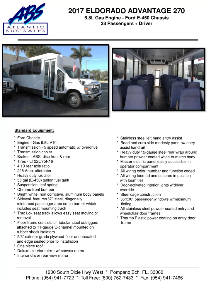 2017 eldorado advantage 270