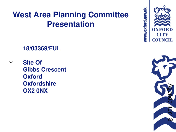 west area planning committee presentation