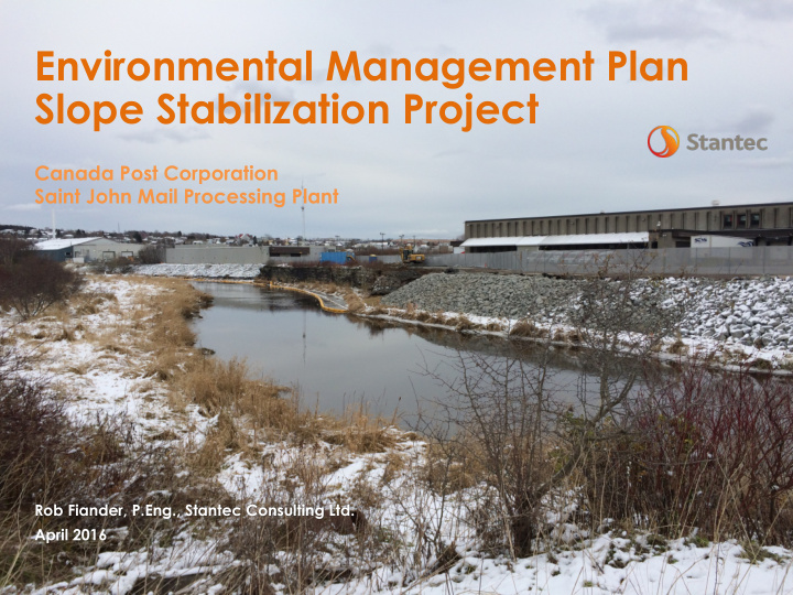 environmental management plan slope stabilization project