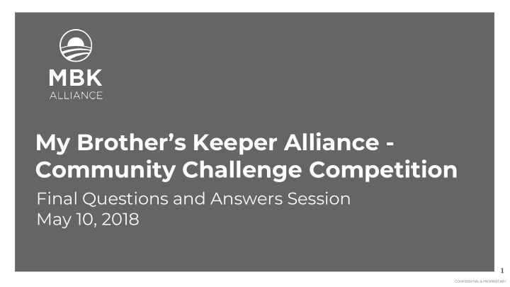 community challenge competition