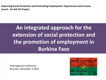 Interregional Conference  Brussels, December 3 2012  1  OUTLINE  Introduction  Milestones and