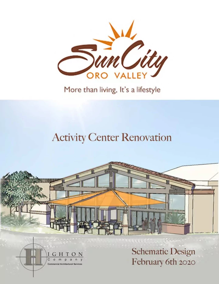 sun city activity center renovation schematic design
