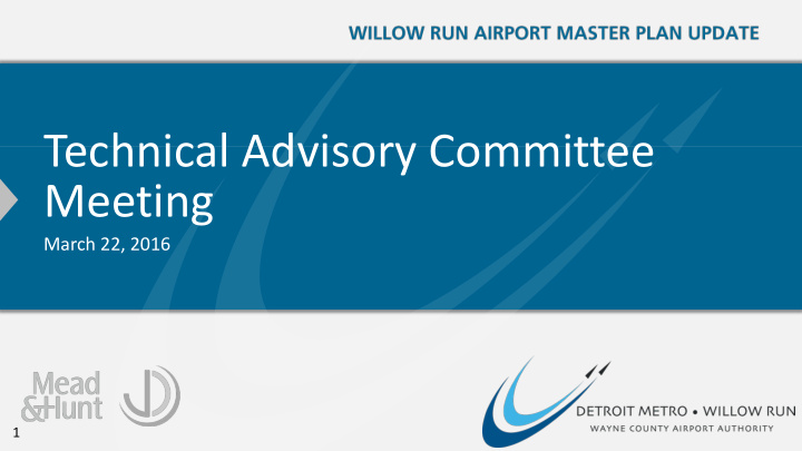 technical advisory committee meeting