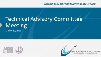 Technical Advisory Committee  Meeting  March 22, 2016  1  Introductions  3  Agenda