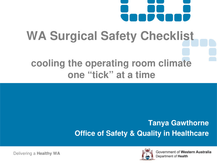 wa surgical safety checklist