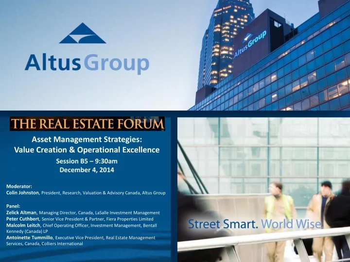 asset management strategies value creation operational