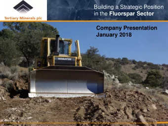 Company Presentation  January 2018  Disclaimer The content of information contained in these slides