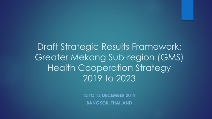 draft strategic results framework