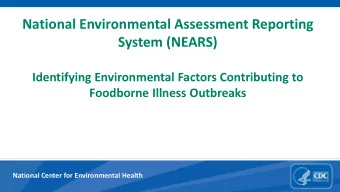 National Environmental Assessment Reporting  System (NEARS)  Identifying Environmental Factors
