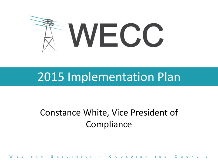 2015 implementation plan