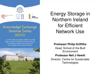 Network Use  Professor Philip Griffiths  Head, School of the Built  Environment  Professor Neil J