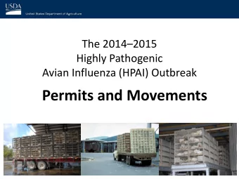 Permits and Movements  1  Overview  Introduction  Using EMRS 2.0  Outbreak Permitting Info