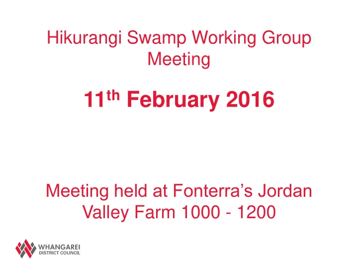 11 th february 2016