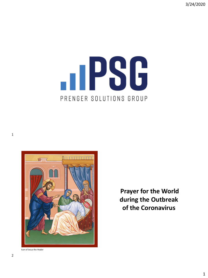 prayer for the world during the outbreak of the