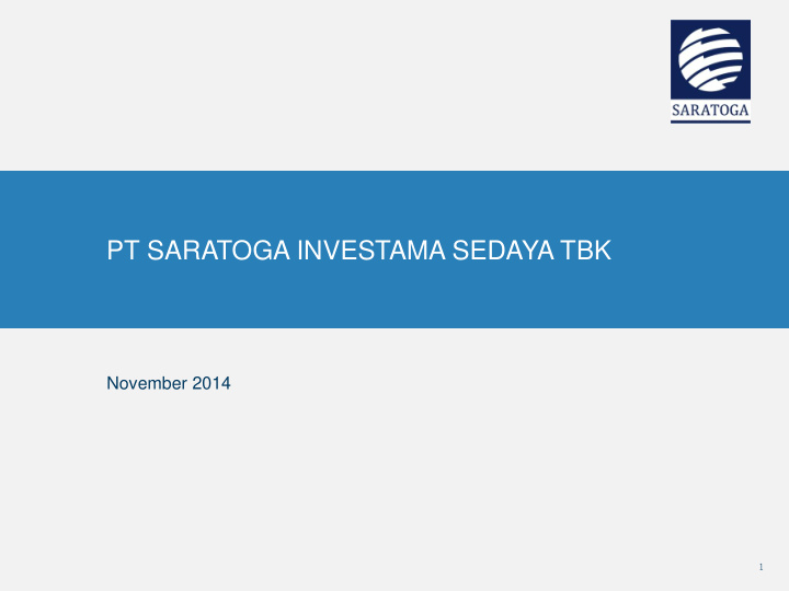 pt saratoga investama sedaya tbk