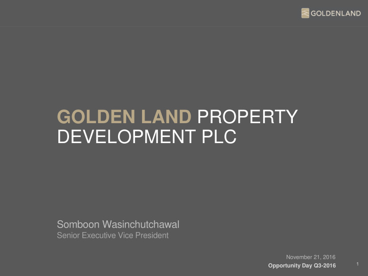 golden land property development plc