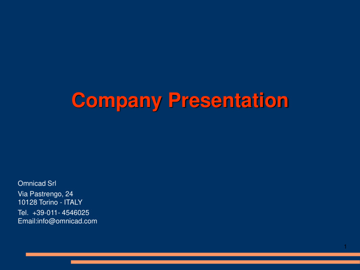 company presentation