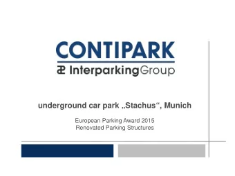 underground car park Stachus, Munich  European Parking Award 2015  Renovated Parking