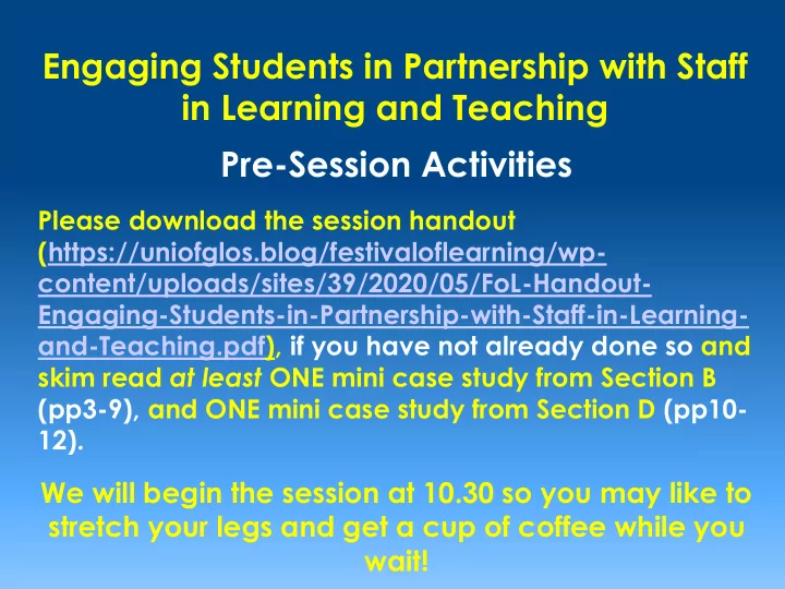 in learning and teaching