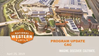 PROGRAM UPDATE  CAC  April 25, 2019  NWC SITE PLAN  1.  RTD Transit Station Brighton Blvd.  47