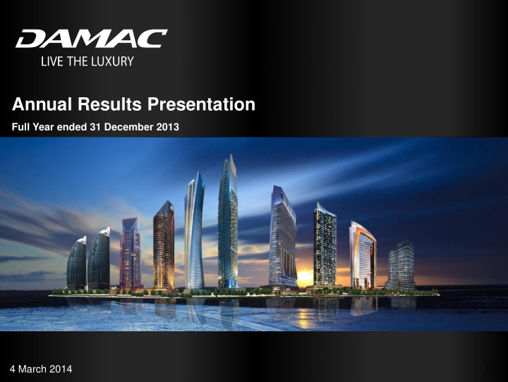 annual results presentation