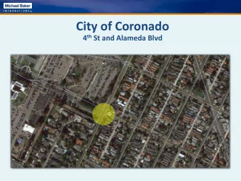 City of Coronado 4 th St and Alameda Blvd  Michael Baker International  Full-Service Civil