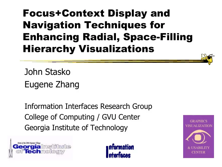 focus context display and navigation techniques for