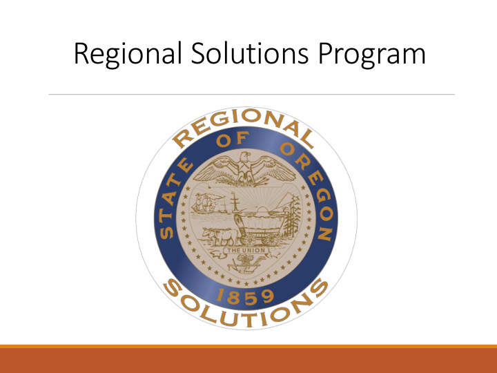 regional solutions program