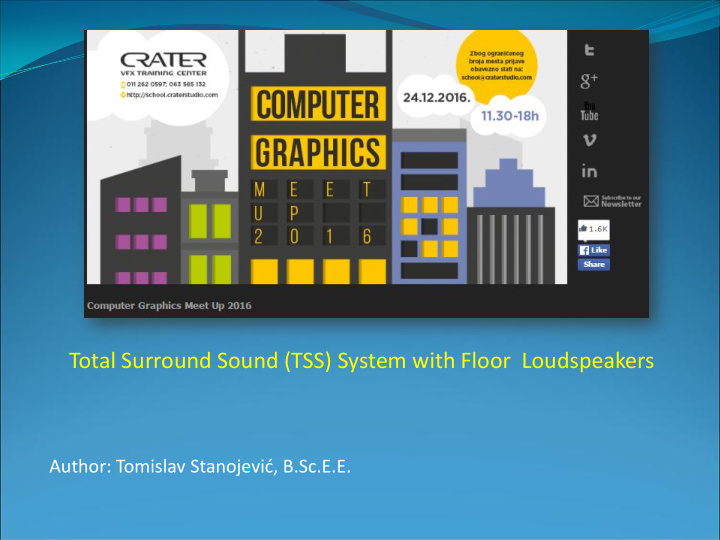 total surround sound tss system with floor loudspeakers