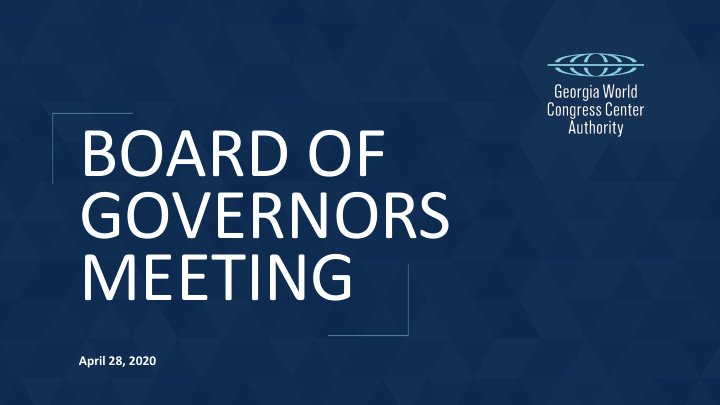 board of governors meeting