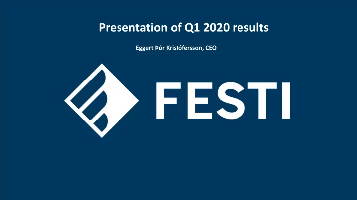 presentation of q1 2020 results