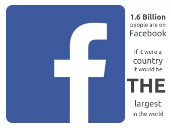 THE  largest  in the world  Facebook Guide  Cover Sheet  Mention LDS  details in your  info &amp;