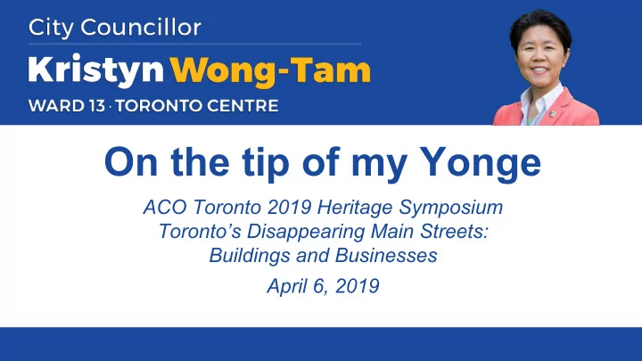 on the tip of my yonge