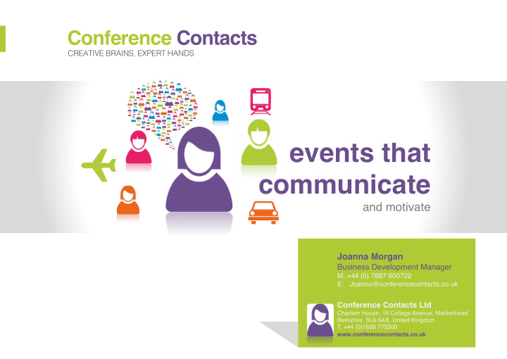 events that communicate
