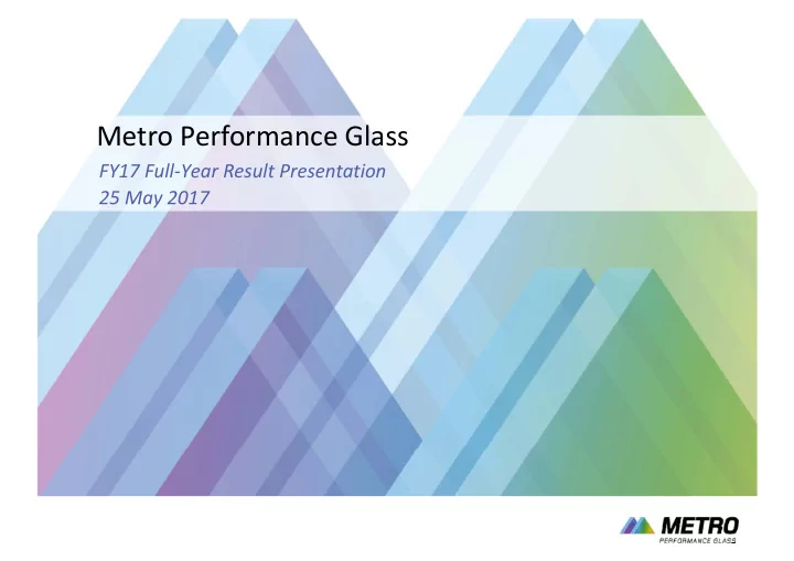 metro performance glass
