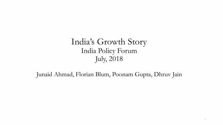 india s growth story