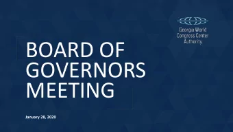 BOARD OF  GOVERNORS  MEETING  January 28, 2020  Action Item  Approval of Minutes  December 3, 2019