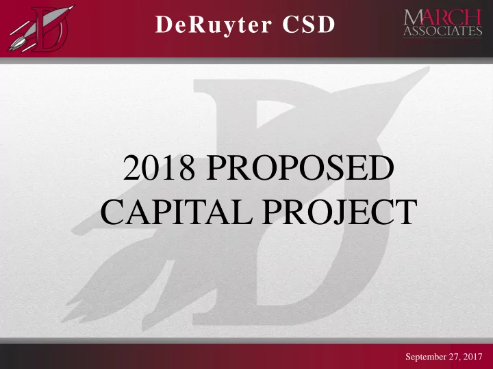 2018 proposed